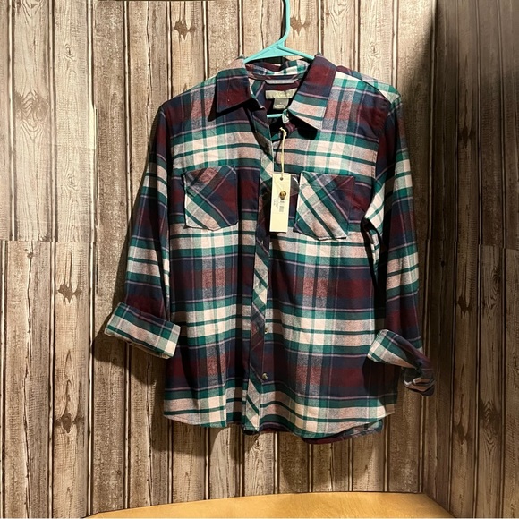 naturals outfitters Tops - Women's Plaid Button Down Shirt - Multicolor